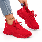 Women's Orthopedic Knit Sneakers with Lace-Up Design
