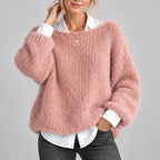 Women’s Oversized Chunky Knit Jumper with Balloon Sleeves