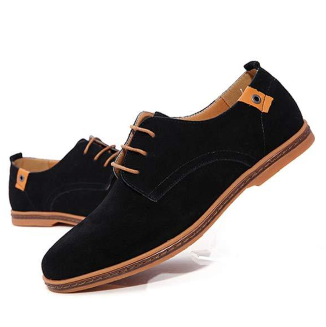 Men's Suede Derby Shoes with Lace-Up