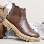 Ethan Kelly | Platform Leather Chelsea Boots For Men