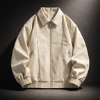 Men's Oversized Suede Bomber Jacket