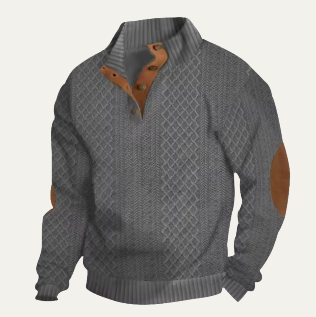 Cable-Knit Button-Front Signature Cardigan