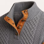 Cable-Knit Button-Front Signature Cardigan