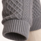 Cable-Knit Button-Front Signature Cardigan