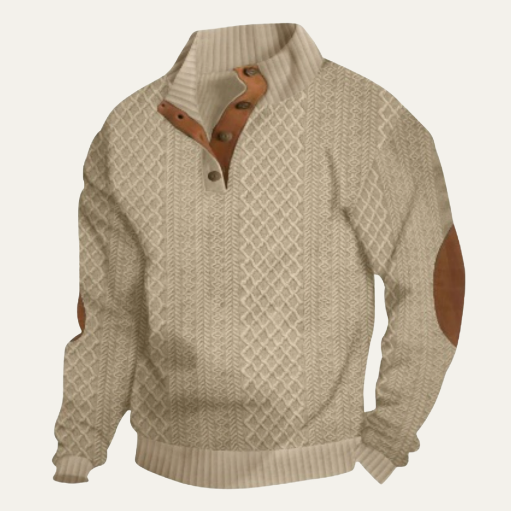 Cable-Knit Button-Front Signature Cardigan