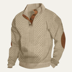 Cable-Knit Button-Front Signature Cardigan