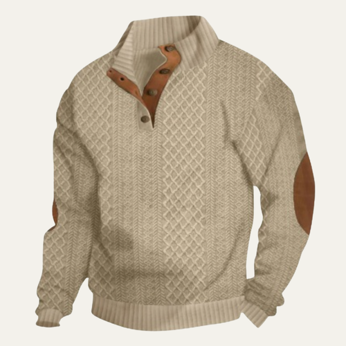 Cable-Knit Button-Front Signature Cardigan
