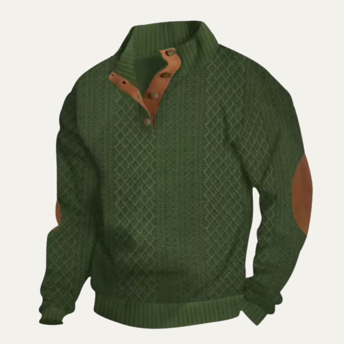 Cable-Knit Button-Front Signature Cardigan