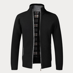 Zip-Up Sculpted Draped Cardigan