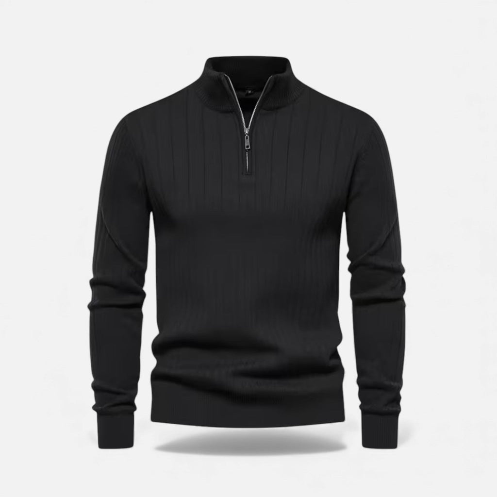 Zip-Up Poised Chic Cardigan