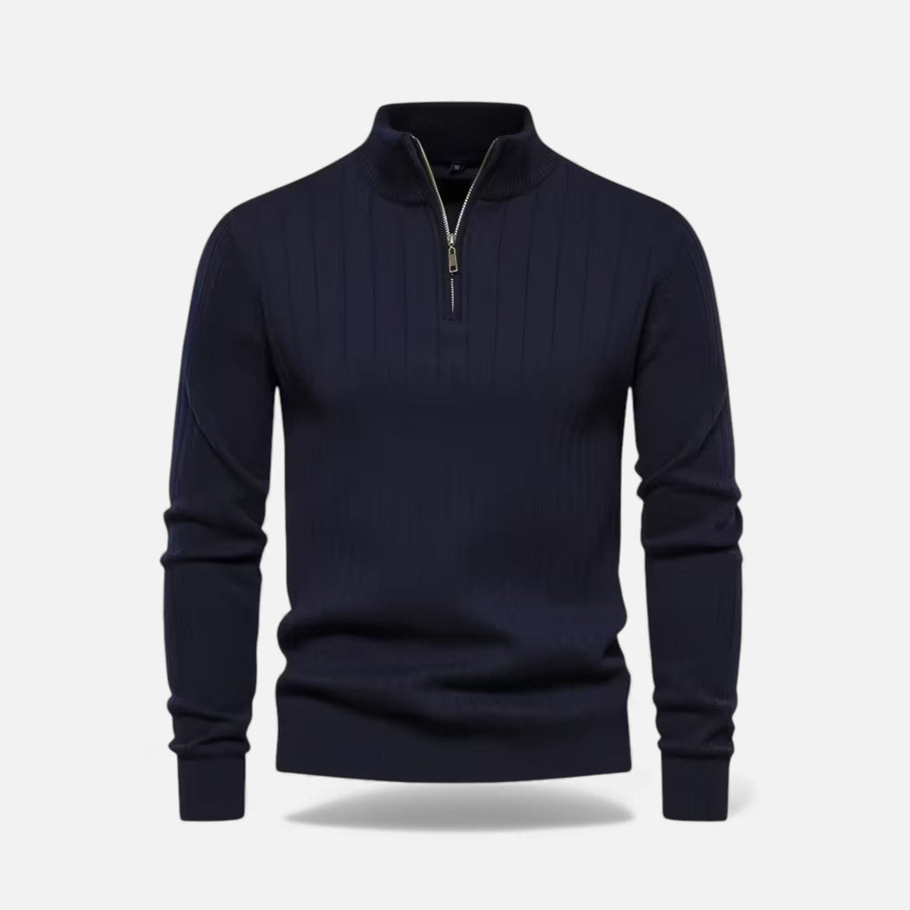 Zip-Up Poised Chic Cardigan