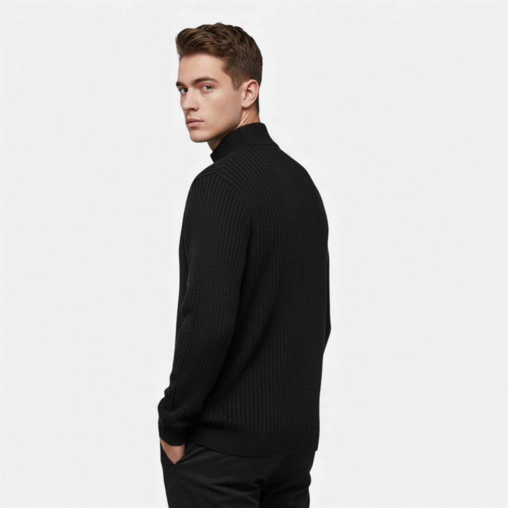 Zip-Up Poised Chic Cardigan