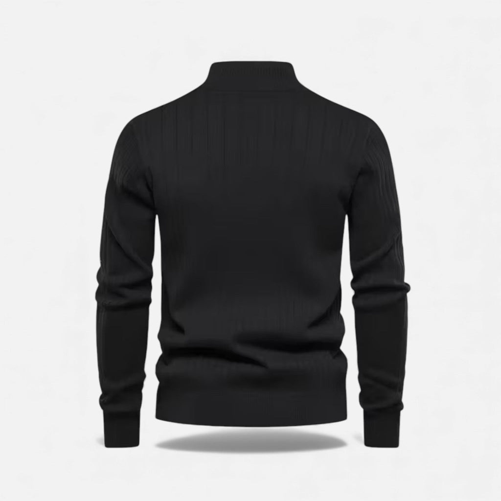 Zip-Up Poised Chic Cardigan