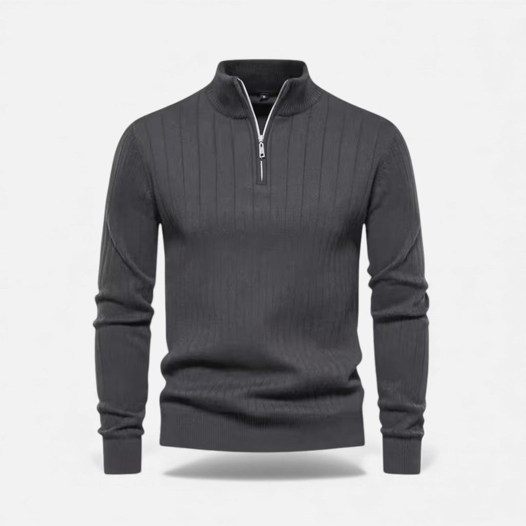 Zip-Up Poised Chic Cardigan