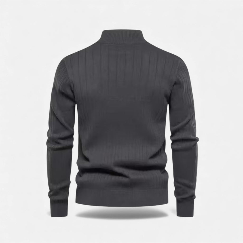 Zip-Up Poised Chic Cardigan