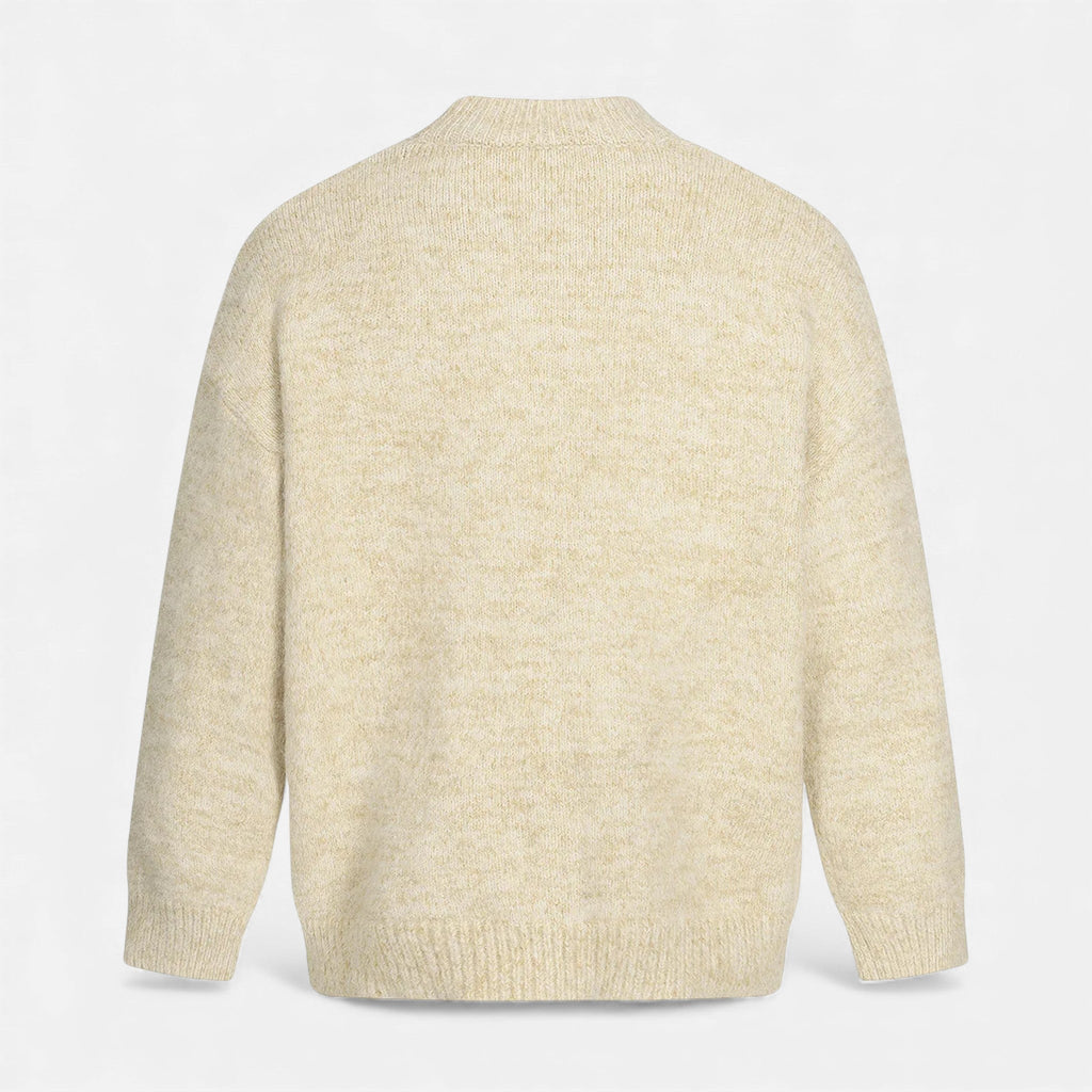 Crew-Neck Understated Considered Cardigan