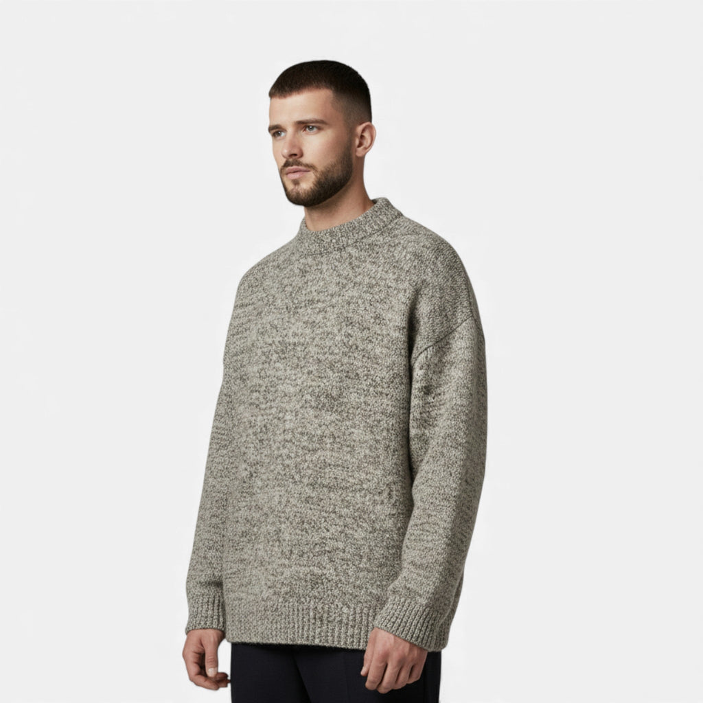 Crew-Neck Understated Considered Cardigan