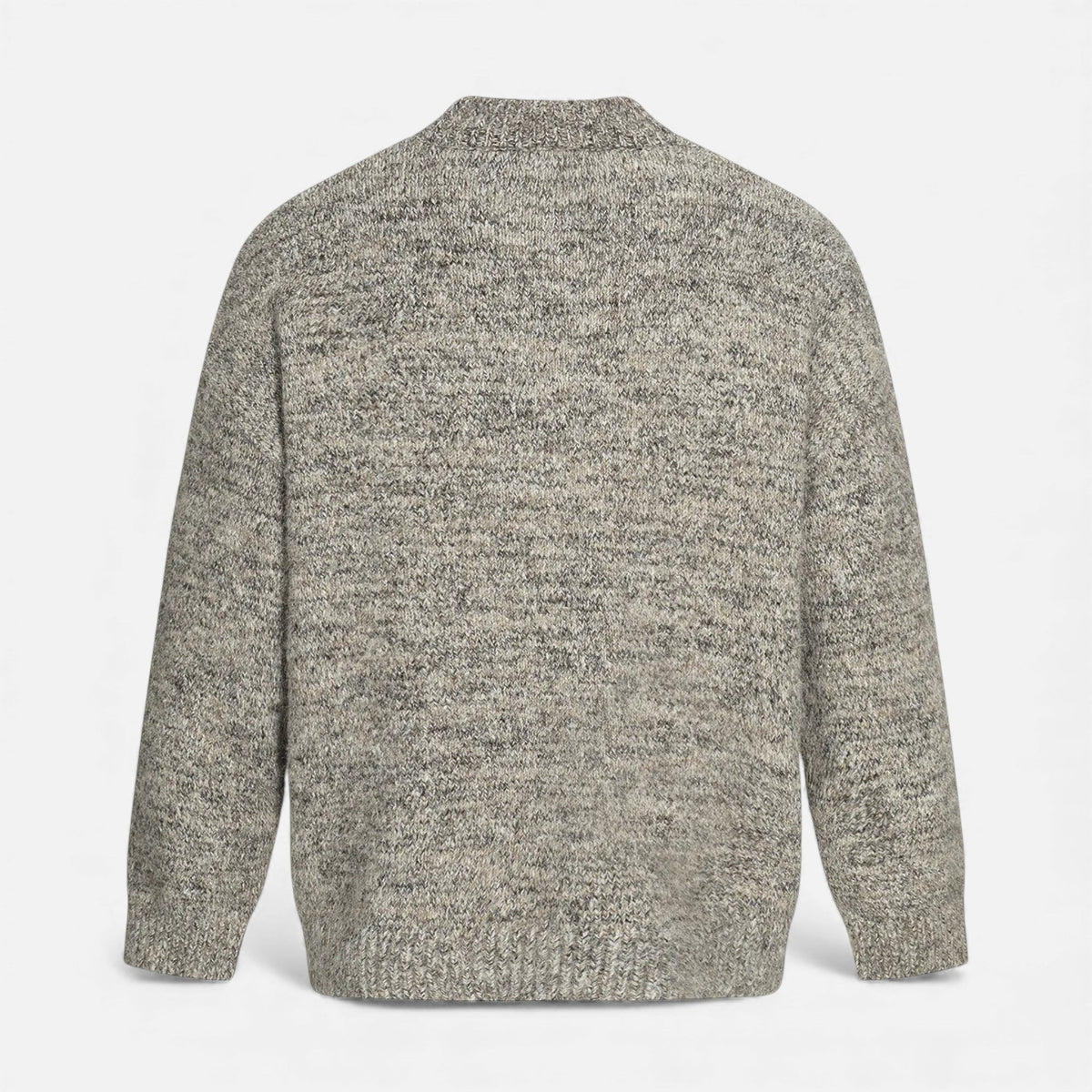 Crew-Neck Understated Considered Cardigan