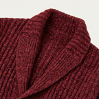 Cable-Knit Ribbed Structured Cardigan