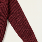 Cable-Knit Ribbed Structured Cardigan