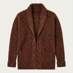 Cable-Knit Ribbed Structured Cardigan