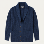 Cable-Knit Ribbed Structured Cardigan