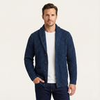 Cable-Knit Ribbed Structured Cardigan