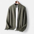 Refined Zip-Up Poised Cardigan