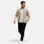 Refined Zip-Up Poised Cardigan
