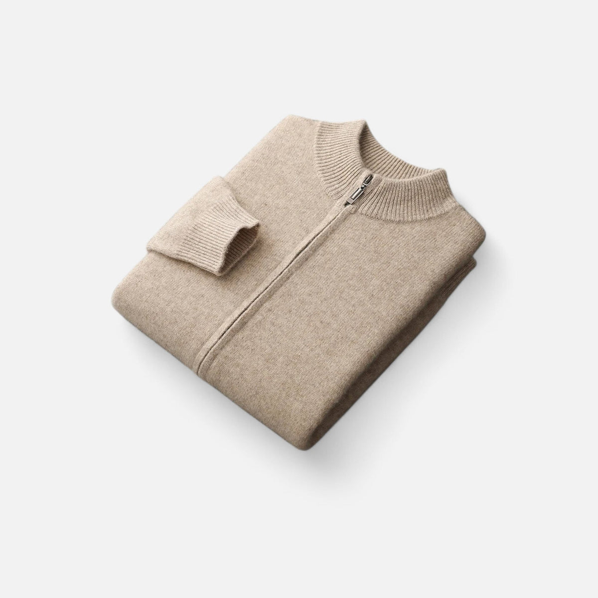 Refined Zip-Up Poised Cardigan