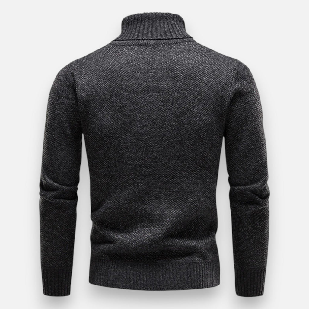Turtleneck Longline Contemporary Cardigan