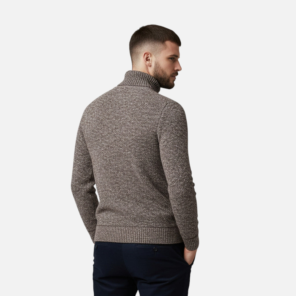 Turtleneck Longline Contemporary Cardigan