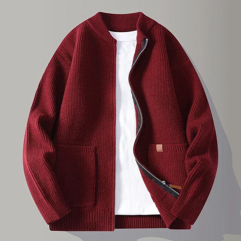 Ribbed Nonchalant Tailored Cardigan