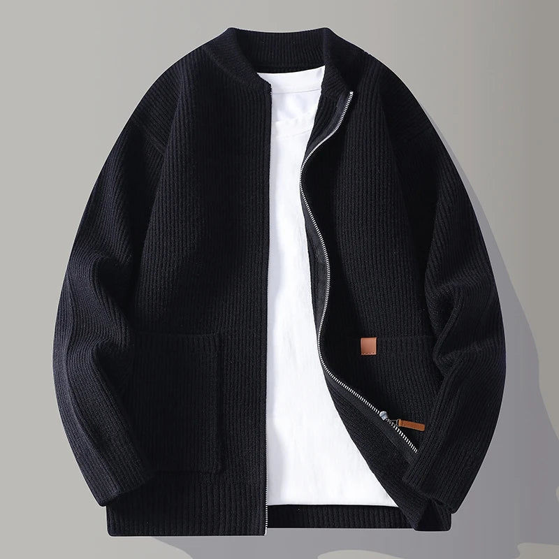 Ribbed Nonchalant Tailored Cardigan