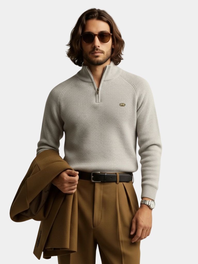 John | Sleek Zip-Up Considered Cardigan