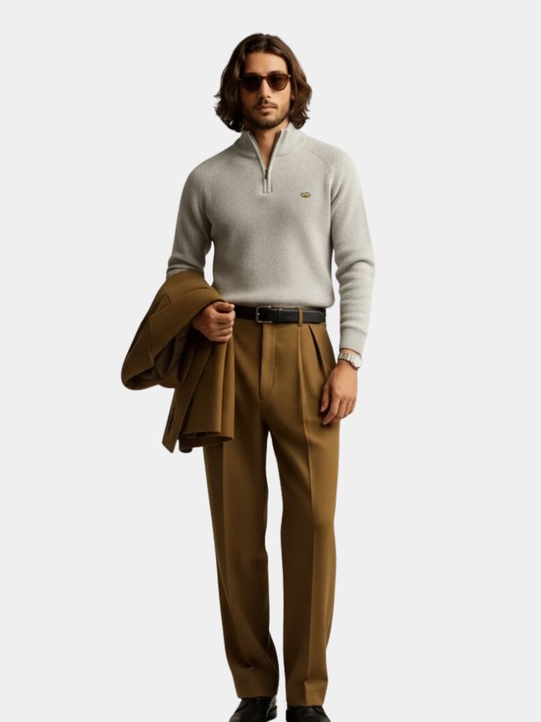 John | Sleek Zip-Up Considered Cardigan