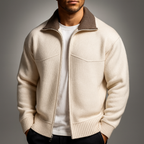 Daniel | Draped Mock-Neck Statement Cardigan