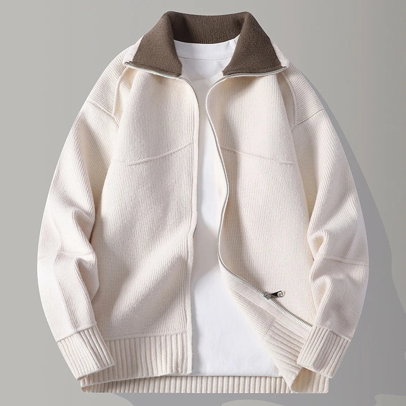 Daniel | Draped Mock-Neck Statement Cardigan
