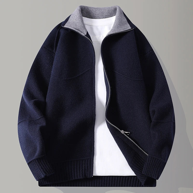 Daniel | Draped Mock-Neck Statement Cardigan