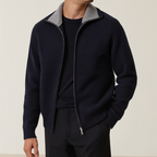 Daniel | Draped Mock-Neck Statement Cardigan