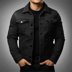 Lorenzo Marchetti | Black Denim Jacket For Men