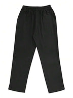 Men's Casual Straight-Leg Pants with Drawstring Waist and Slant Pockets