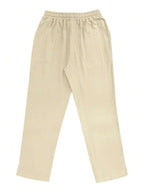 Men's Casual Straight-Leg Pants with Drawstring Waist and Slant Pockets
