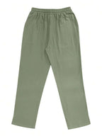 Men's Casual Straight-Leg Pants with Drawstring Waist and Slant Pockets