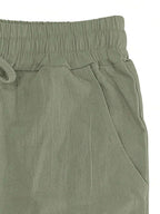 Men's Casual Straight-Leg Pants with Drawstring Waist and Slant Pockets