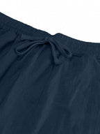 Men's Casual Straight-Leg Pants with Drawstring Waist and Slant Pockets