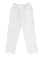 Men's Casual Straight-Leg Pants with Drawstring Waist and Slant Pockets