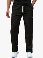 Men's Knit Jogger Pants with Drawstring Waist and Side Pockets