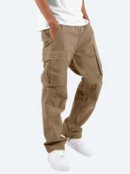 Men's Woven Cargo Pants with Zip Fly and Thigh Pockets