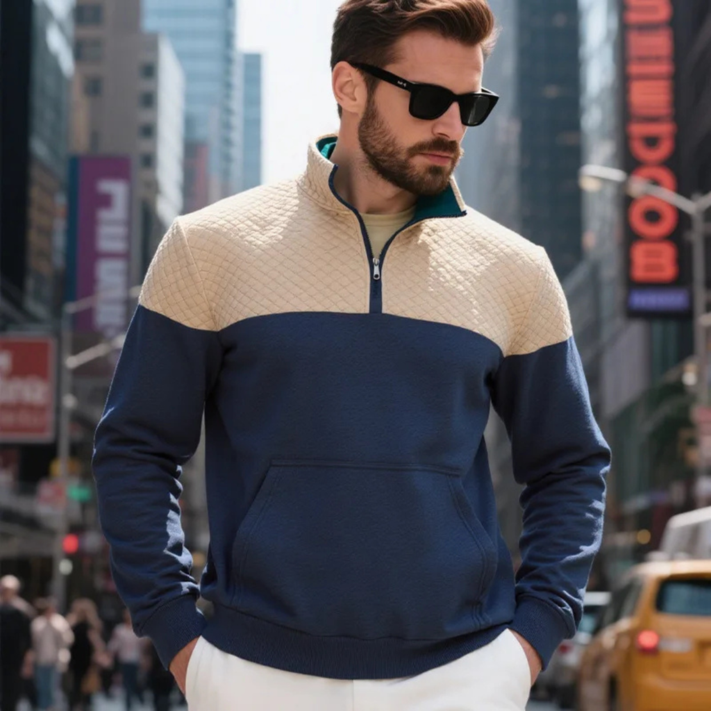 Oversized Zip-Up Fluid Sweater